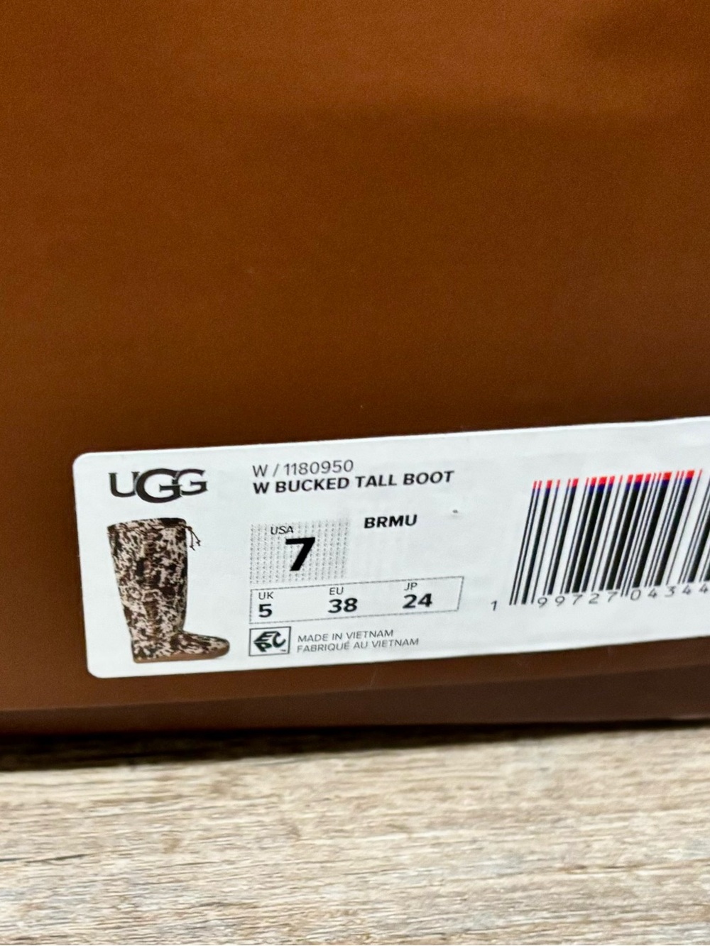 UGG Calf Hair Knee-High Boot in White Bucked Tall Boot - Picture 13 of 13